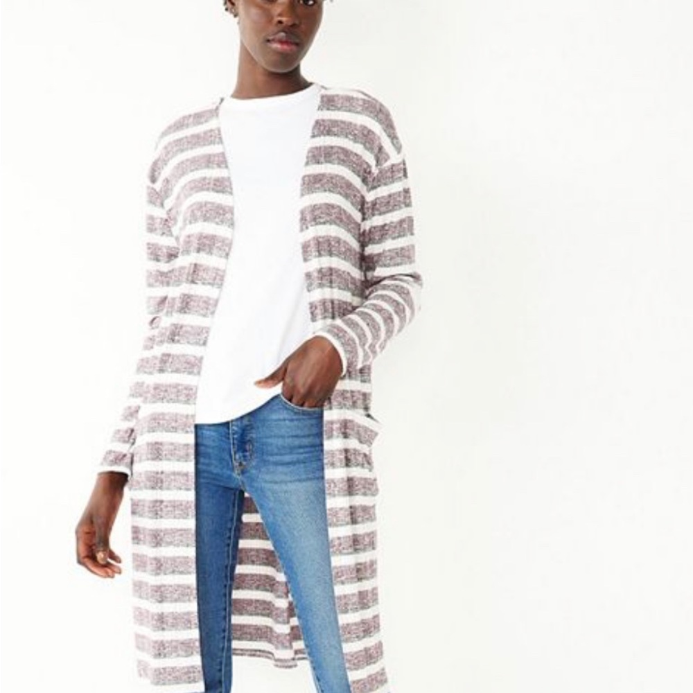 Women’s Nine West Marled Rib Knit Duster Cardigan